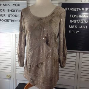 Women's blouse dressbarn size large half sleeves
